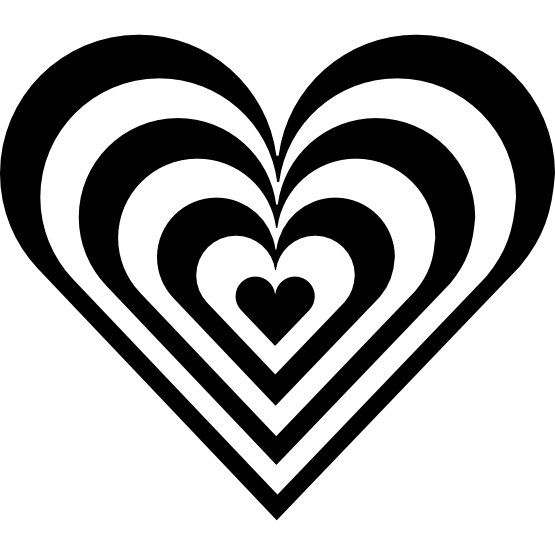 zebra heart plain tattoo tatoo flower SVG