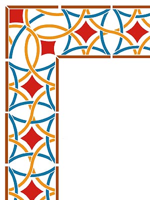 Moroccan Stencils Moroccan Border Stencil Moroccan Filigree Stencil