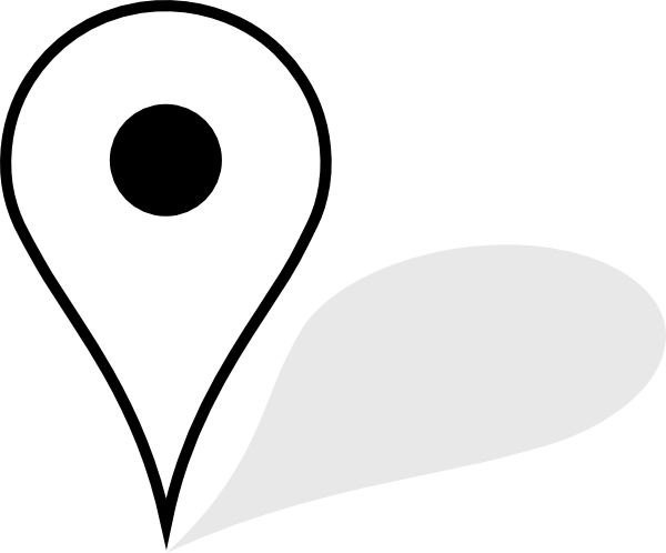 White Google Map Pin Clip Art - vector clip art ...
