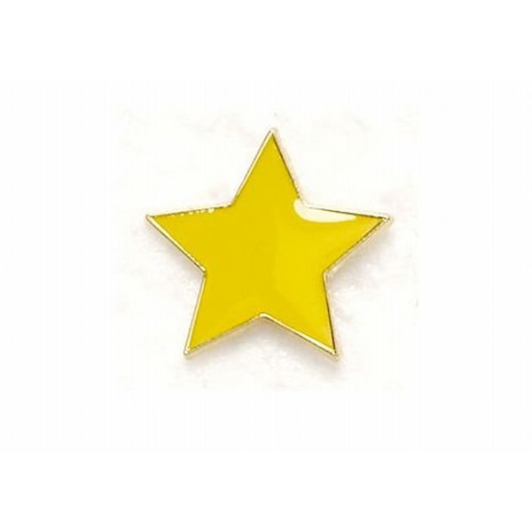Unisex Metal Lapel Badge Yellow Star