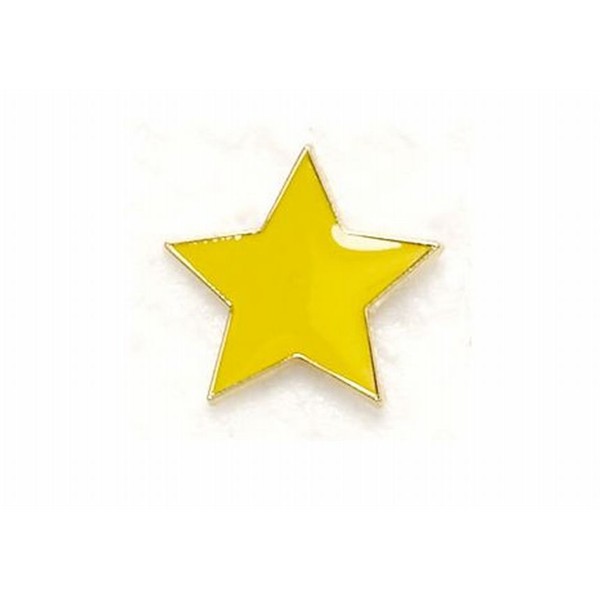 Unisex Metal Lapel Badge Yellow Star