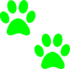 Paw Prints Green Bulldog - vector clip art online, royalty free ...