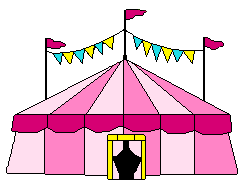 Circus Clip Art - Pink Circus Tents
