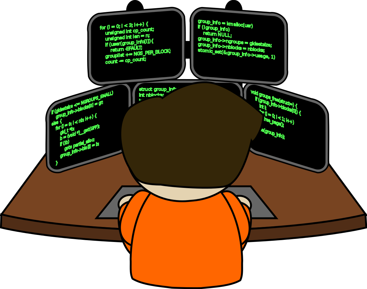 Person At Computer Clipart