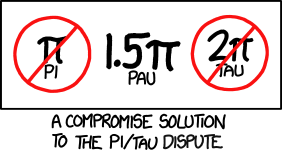 1292: Pi vs. Tau - explain xkcd
