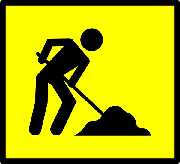 Road Work clip art Free Vector