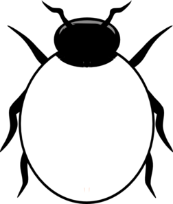 514 views Free black and white insect clipart