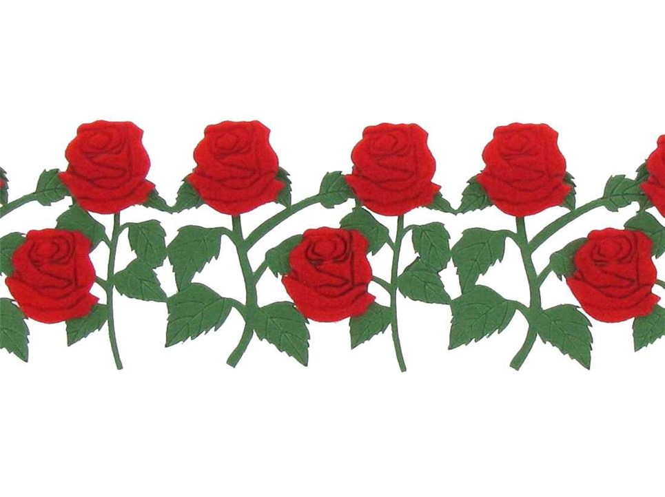 Red rose vine clipart