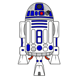 How to Draw R2D2 from Star Wars