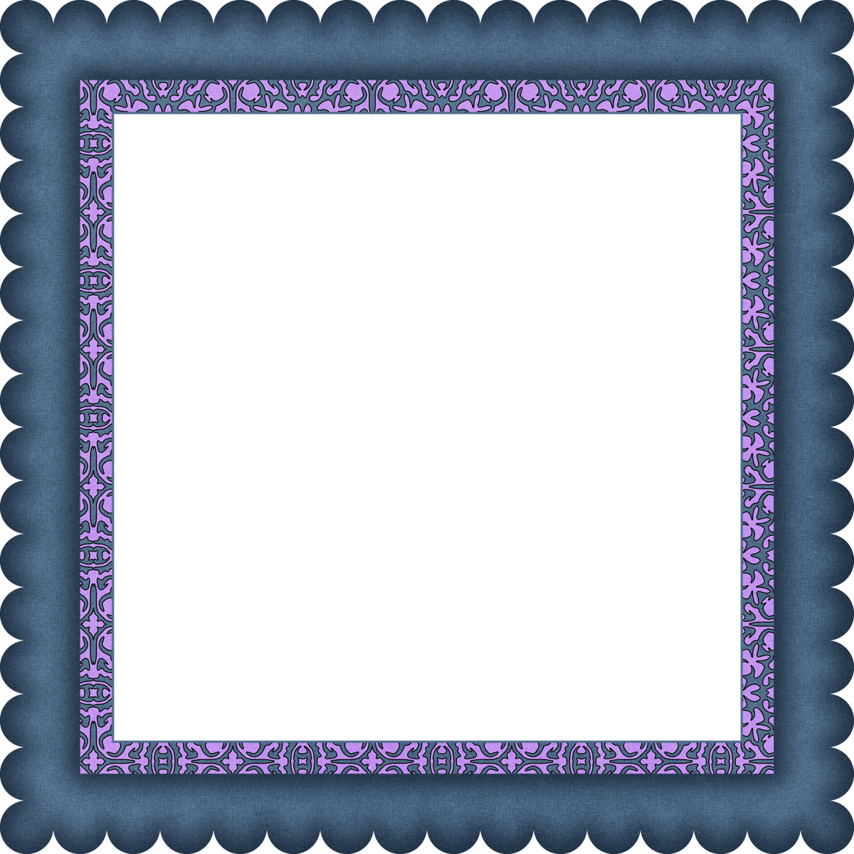 Blue Art PNG Frame