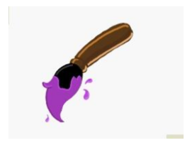 Purple Paint Brush vector, free vectors