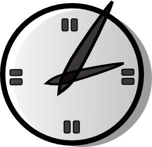 Analogue Clock clip art Free Vector