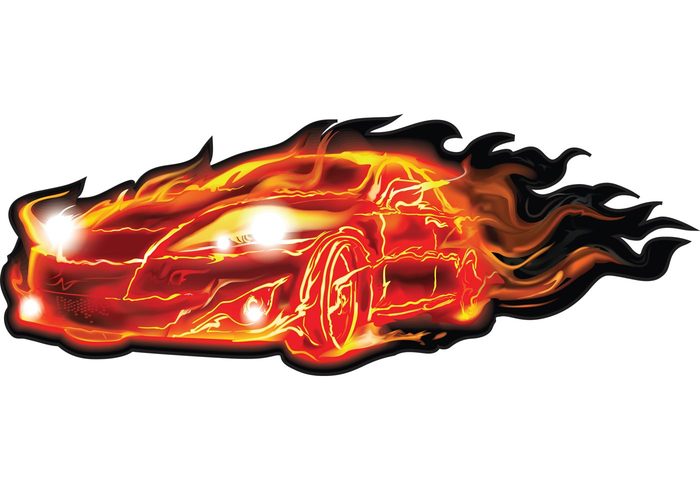 Flame Car Vector | Free Vector Art at Vecteezy!