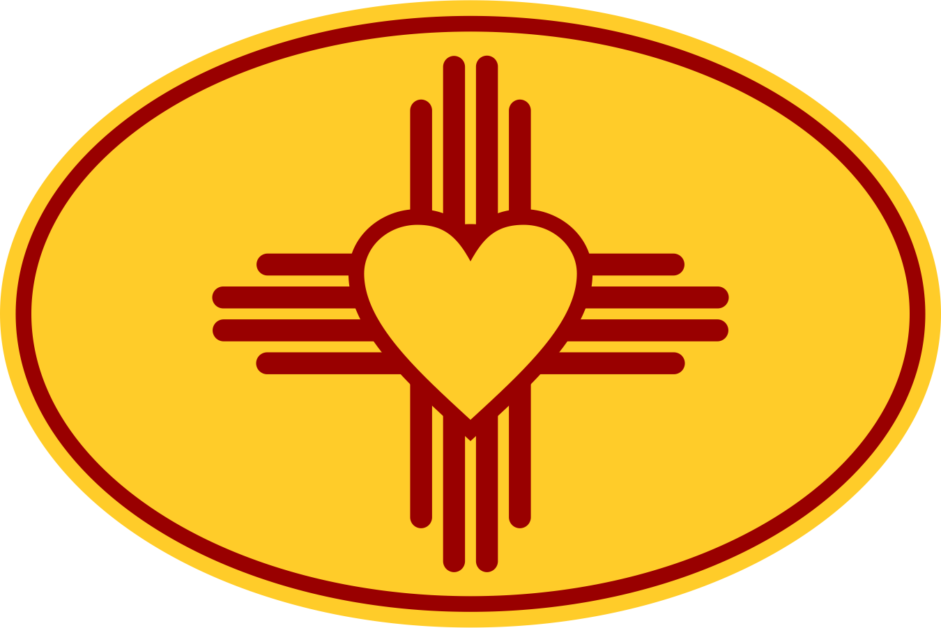 Heart ZIA Symbol Decal | ZiaGifts.com