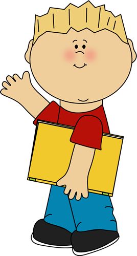 Kids waving clipart