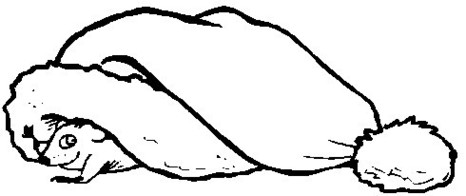 Santa Hat Coloring Pages Printable - Coloring Pages Ideas