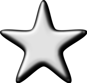 3D Silver Star - vector Clip Art