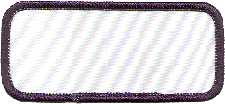 3inch Rectangle R1 Brown Border Blank Uniform Embroidered Patch Sew On