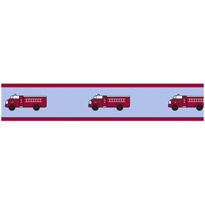 Sweet Jojo Designs Fire Truck Collection Wall Paper Border | Wayfair