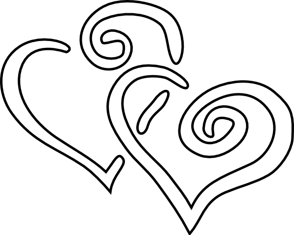 Heart Black And White Clip Art Vector Online Royalty Free