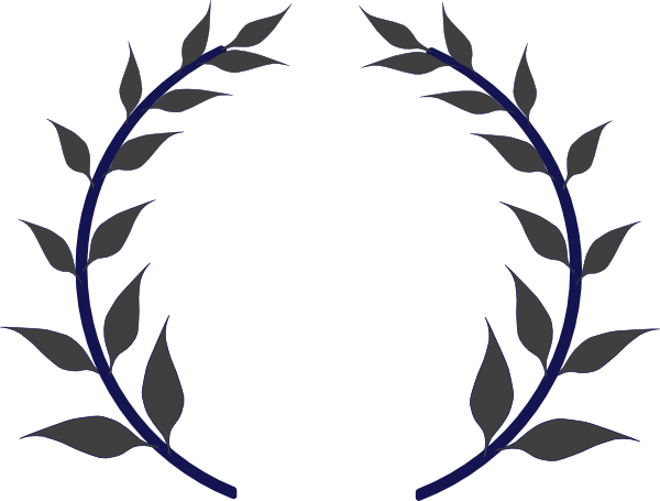 Wreath Navy Gray Clip Art - vector clip art online ...