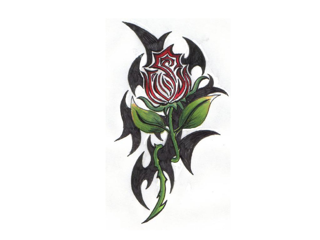 Wallpapers Gothic Rose Free Designs Tribal Around The Tattoo ...