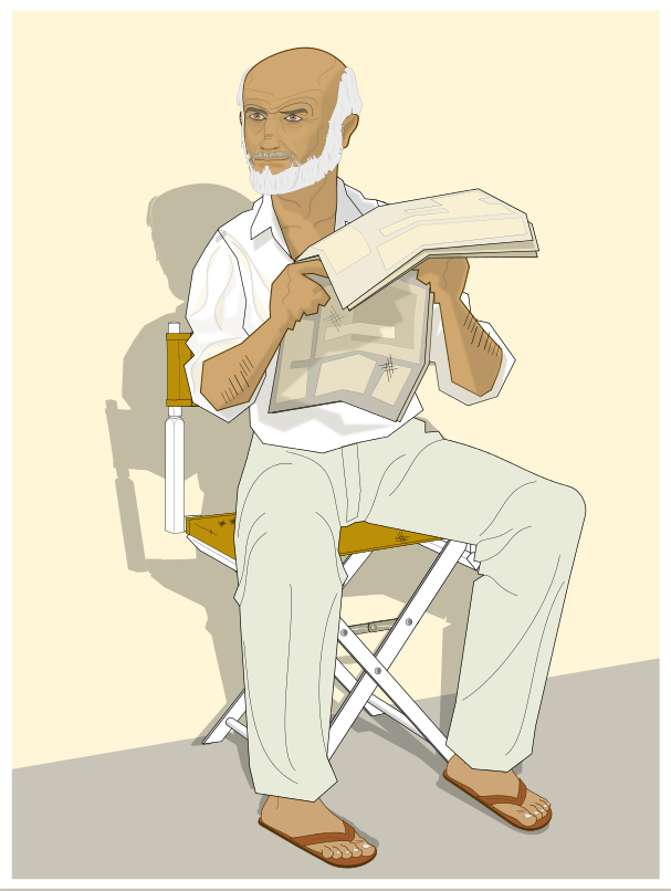 leering old man Clipart