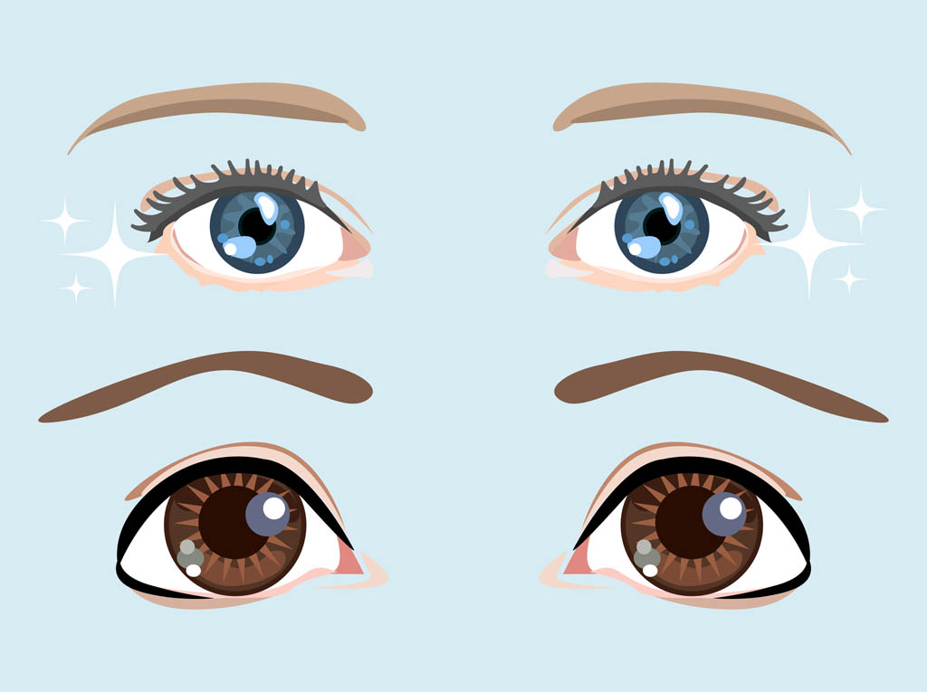 caroon girl eyes