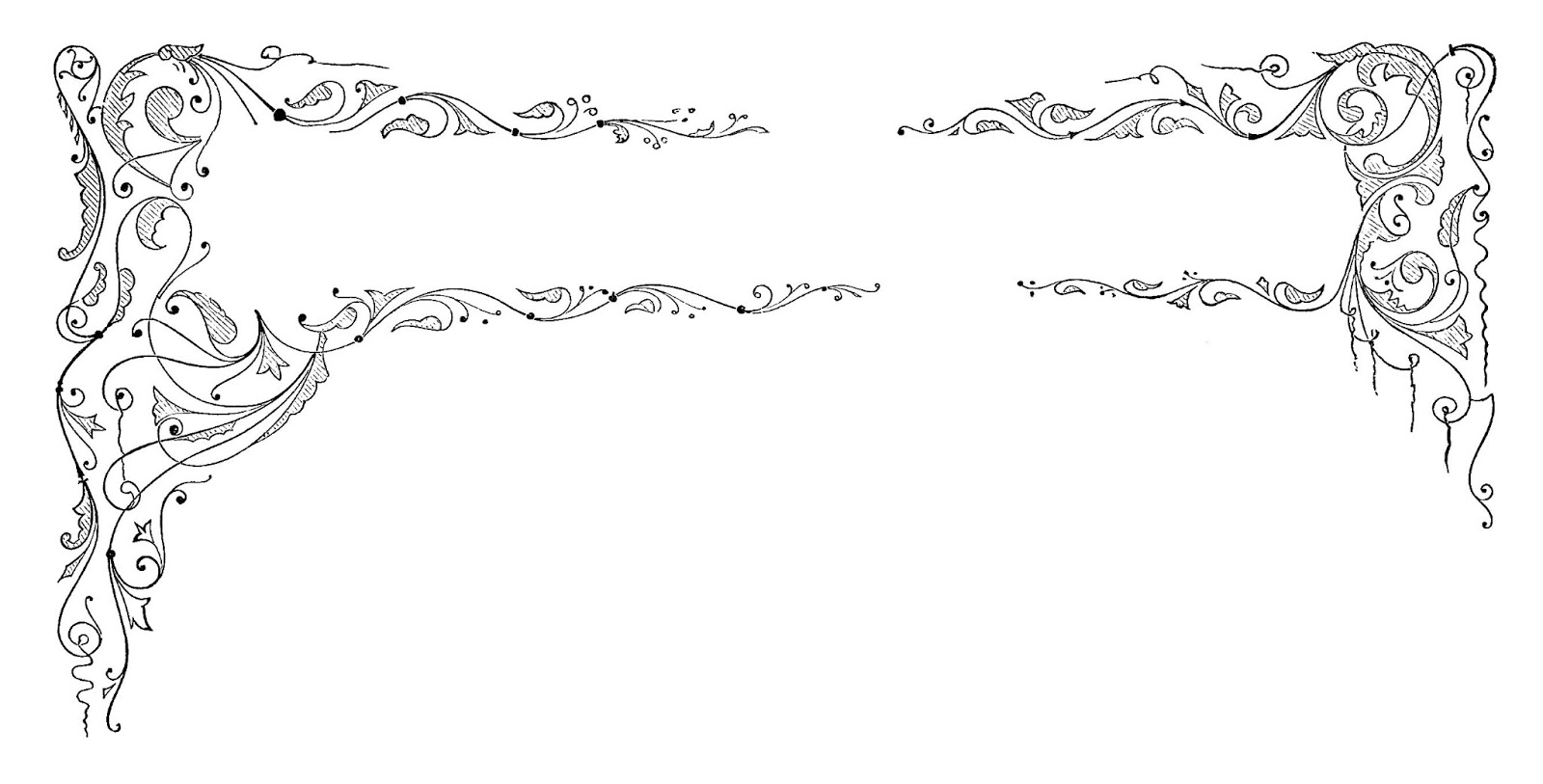 This is a wonderful floral scroll frame or label that is so pretty! I can imagine this image topping a stationary design or decorating a beautiful label.