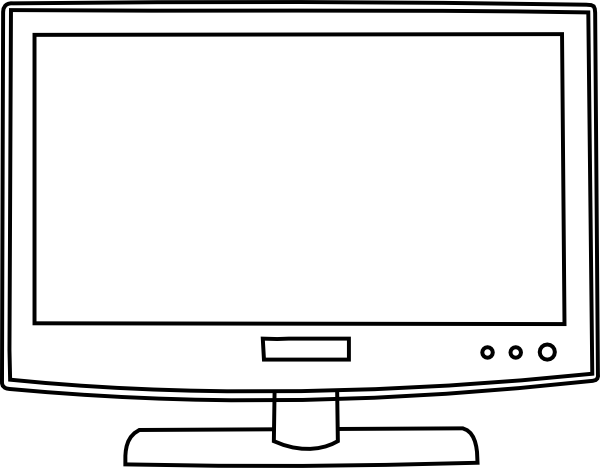 Watching Tv Clipart Black And White - Free Clipart ...
