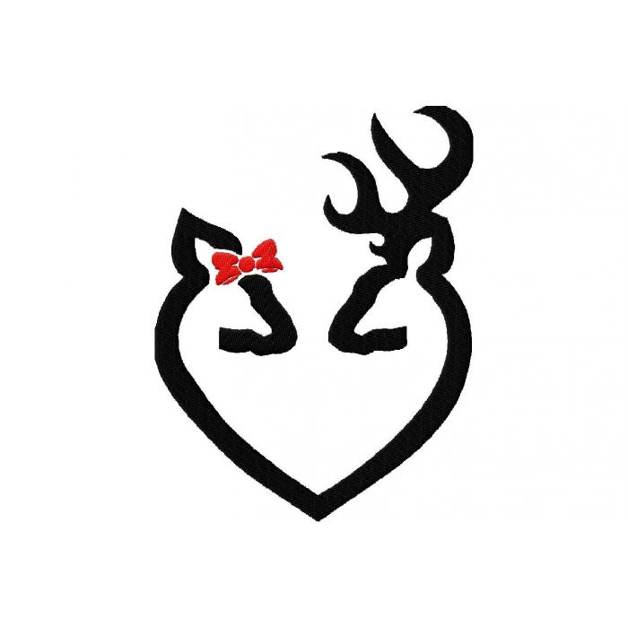 Gallery For > Browning Logo Heart With Bow