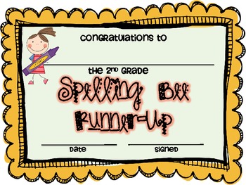 Pix For > Spelling Bee Certificate