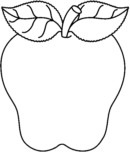 Apple Black And White Clip Art