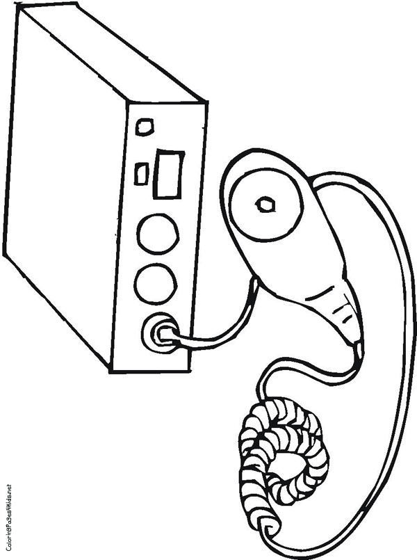 Radio Coloring Page Free Clip Art