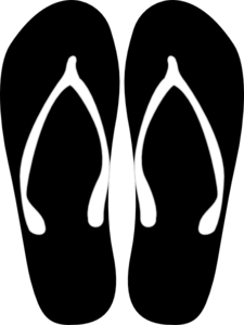 Flip Flops Clipart Black And White - Free Clipart ...