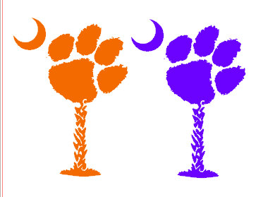 Clemson Tiger Paw Clip Art