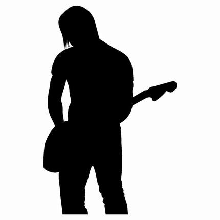 Rock Guitar Player Silhouette - ClipArt Best