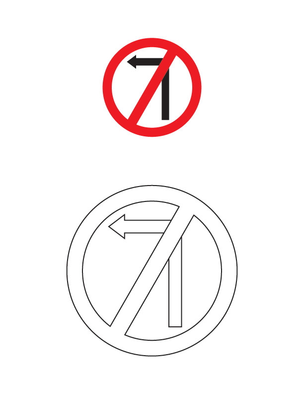 do not enter signs Colouring Pages (page 3)