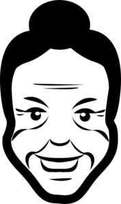 Old Lady S Head Clip Art - vector clip art online ...