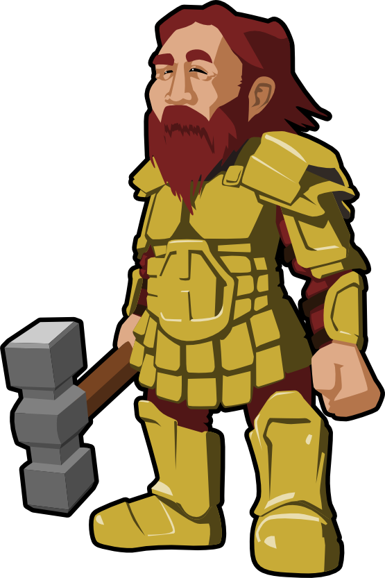 Clip Art: dwarf warrior super duper SVG