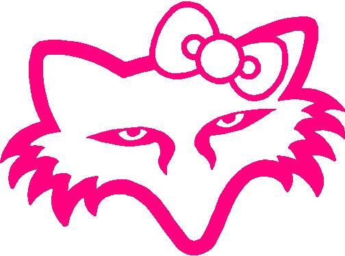 Sly Fox Logo with Bow Diecut Decal, motorcycle decals, automotive ...