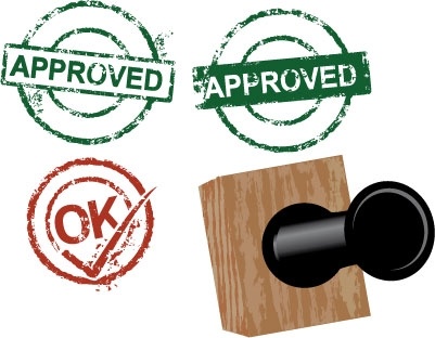 Approved rubber stamps - Download free Other vectors