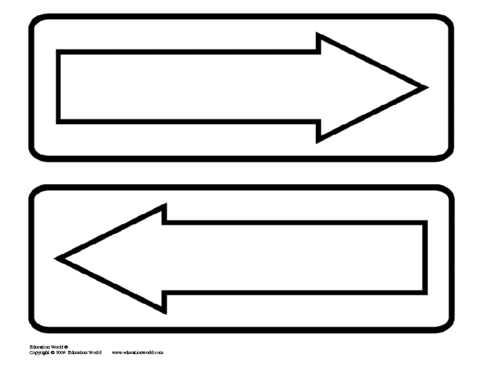 Education World: Arrows Traffic Sign Template