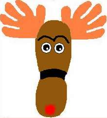 Handprint Reindeer - Children's Christmas Art Project -