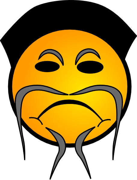 Sad Chinese Emoticon clip art - vector clip art online, royalty ...