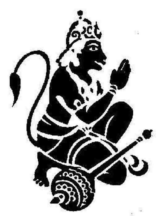 Hanuman [Water color painting on Cotton canvas] - $50.00