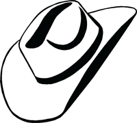 Cowboy Hat Stickers | Cowboy Hat Decals - Car Stickers