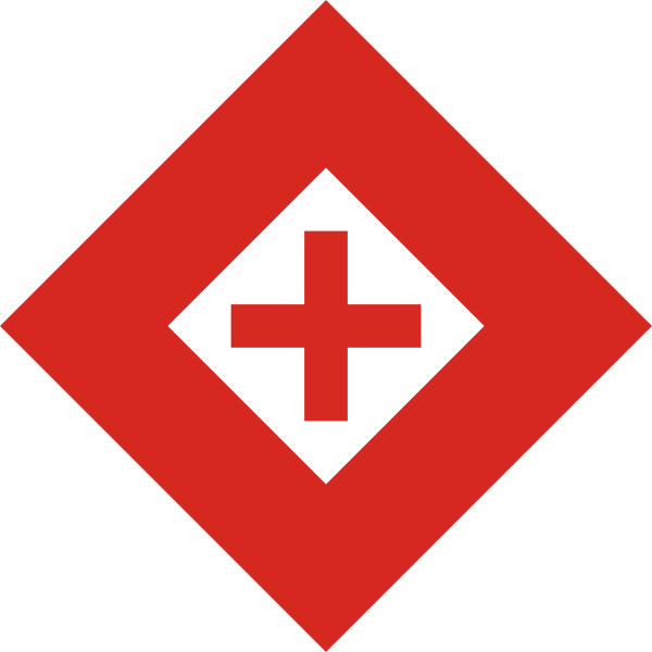 Red Crystal With Cross clip art Free Vector