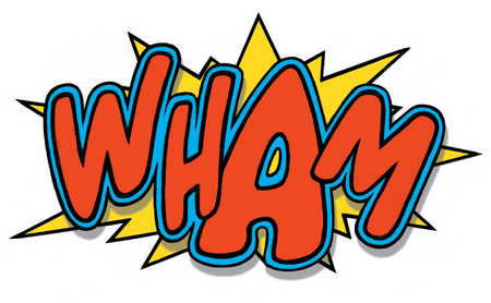 Stock Illustration - Comic strip fight sound WHAM