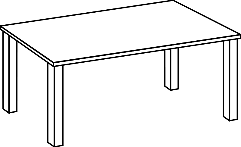 Clipart - Table Line Art